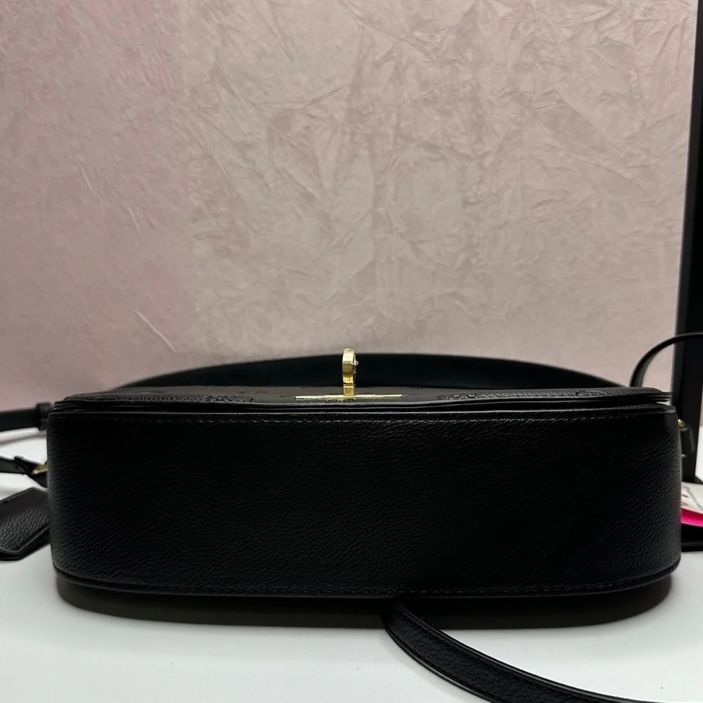 Betsey Johnson XOMarci Skull Embossed Crossbody Bag - Black - Picture 11 of 16